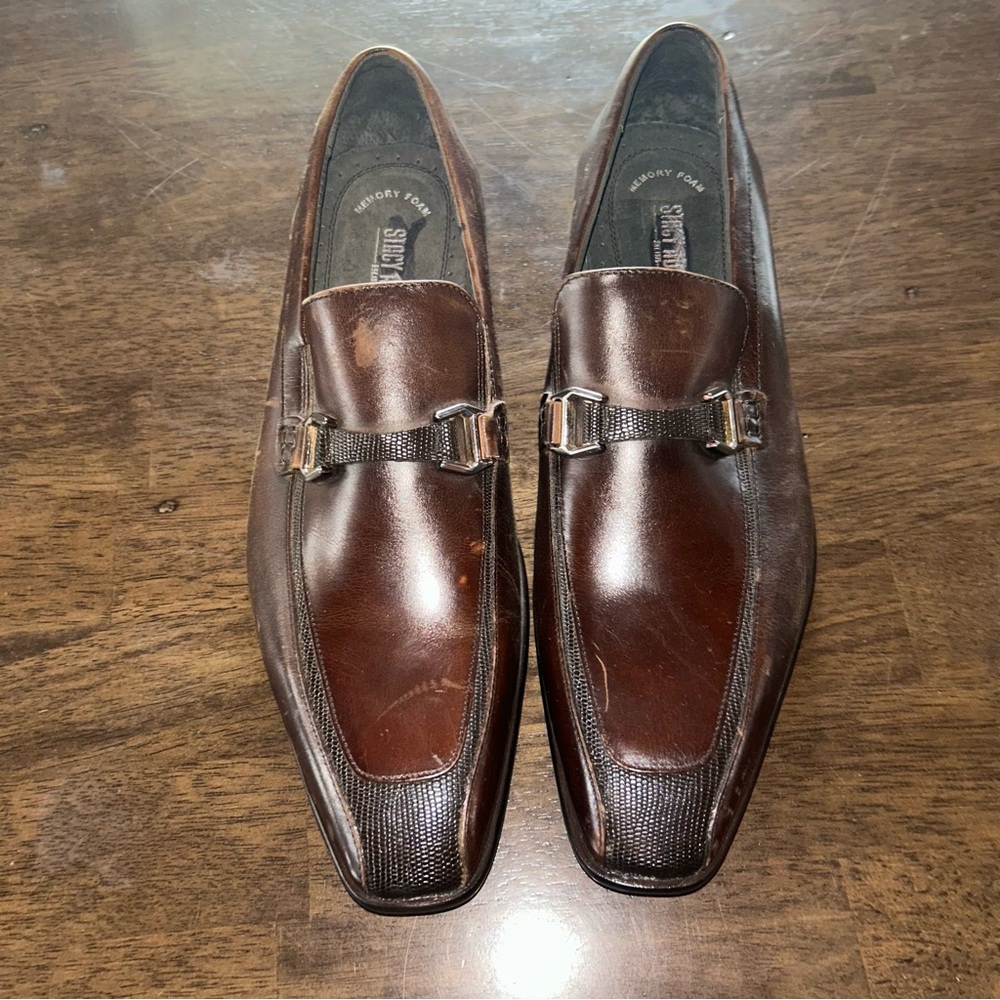 Stacy Adams men’s leather dress shoes 9M handmade uppers